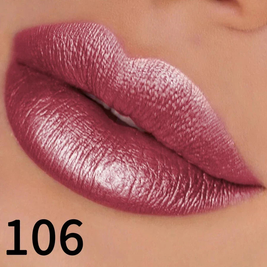 Glitter Lipstick – Sparkling Metallic Lip Color in 19 Shades