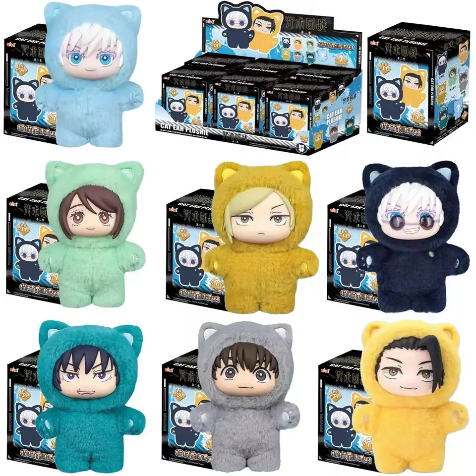 2026New EAKI Jujutsu Kaisen Season 2 Cat Park Party Gojo Satoru Blind Box Doll Pendant Bag Model Series Toys