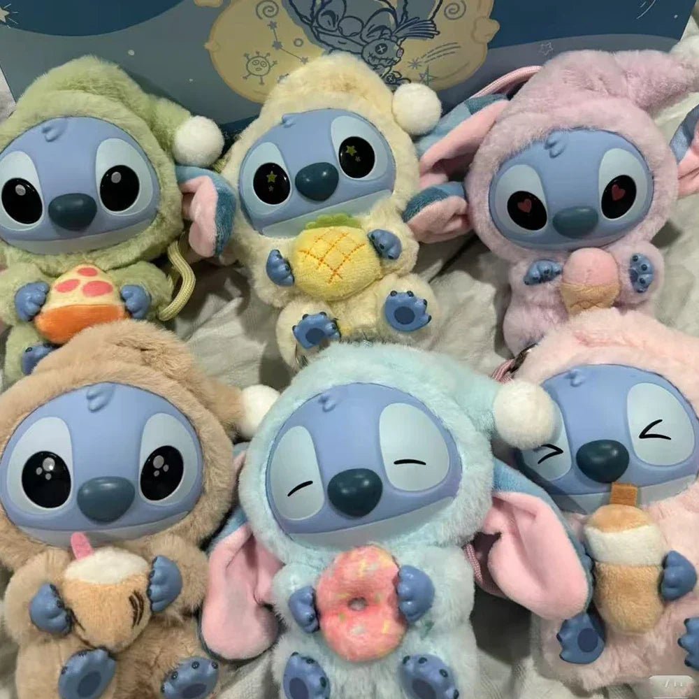 New Stitch Blind Box Bag Eat Some Thing Before Sleep Series Vinyl Pendant Cute Doll Mystery Box Fluffy Doll Surprise Gift Sale