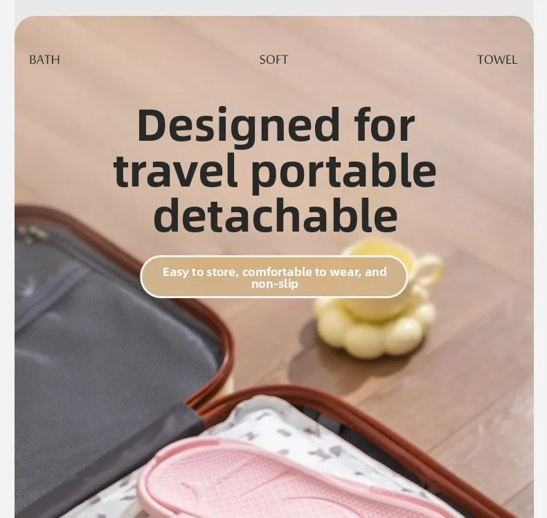 Unisex Foldable Non-Slip EVA Travel Slippers
