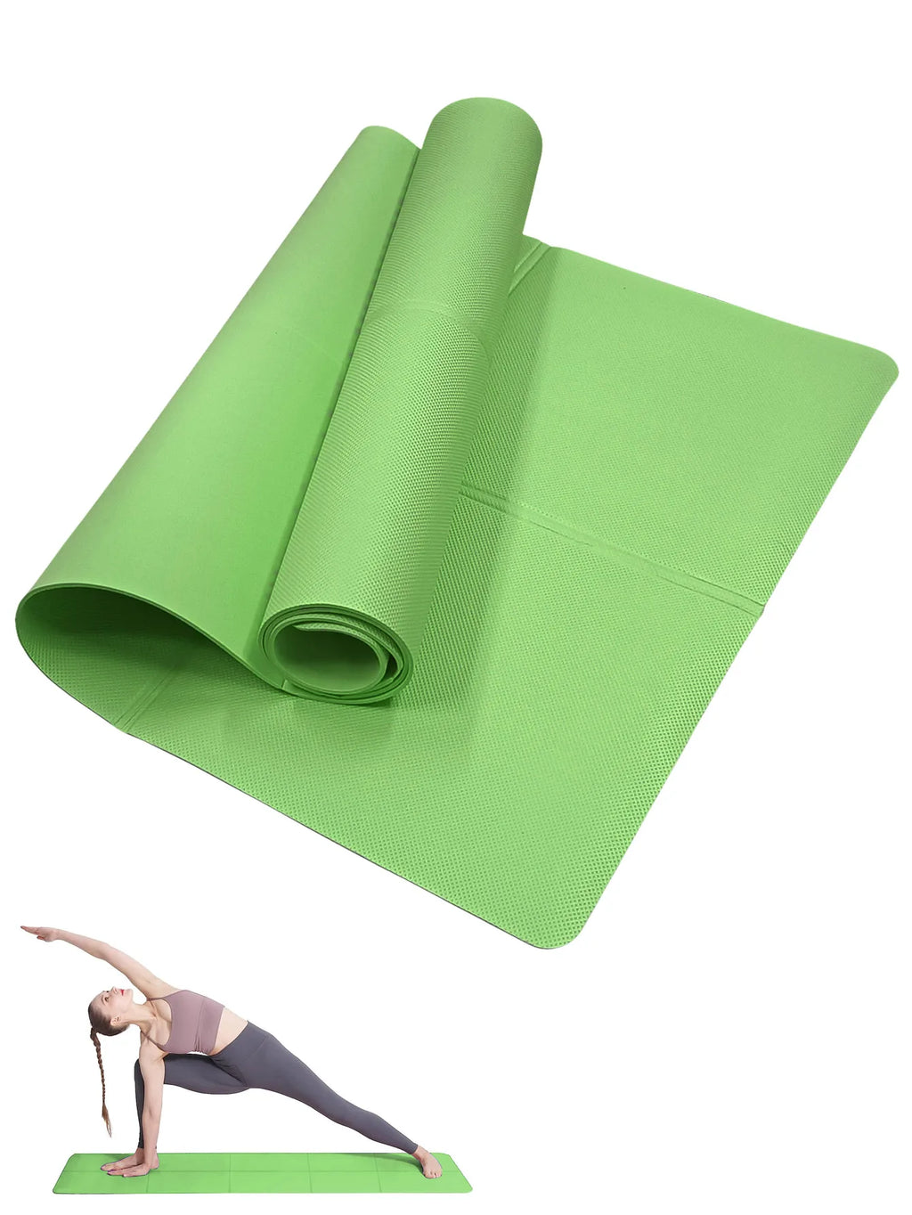 Non-Slip Yoga & Pilates Exercise Mat – 3/4/6mm Thickness
