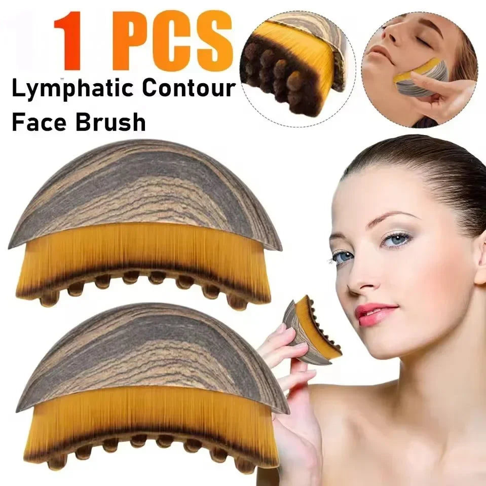 Lymphatic Contour Face Brush,Chin &Jawline Sculpting,Drainage Massager for Face,Ergonomically Designed to Fit The Skin Precisely