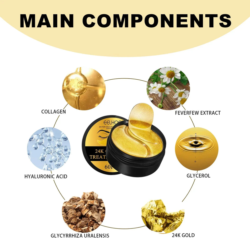Gold-Style Under-Eye Gel Patches – 60/120/180 Pieces