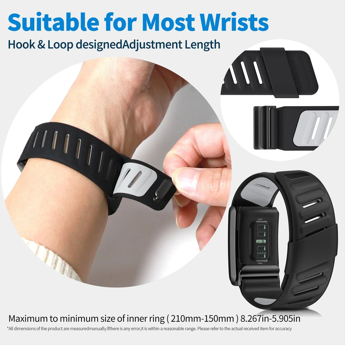 New WHOOP SportFlex Wrist Band Soft-Touch Silicone Waterproof and Sweatproof Adjustable Strap , 5.0 Compatible