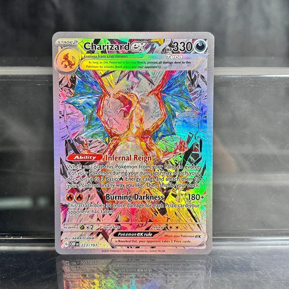 Holographic Game Trading Collection PTCG Proxy Cards Charizard Pikachu Mew EX Singl PKM Foil Cards Gengar VMAX Skyridge (SK)