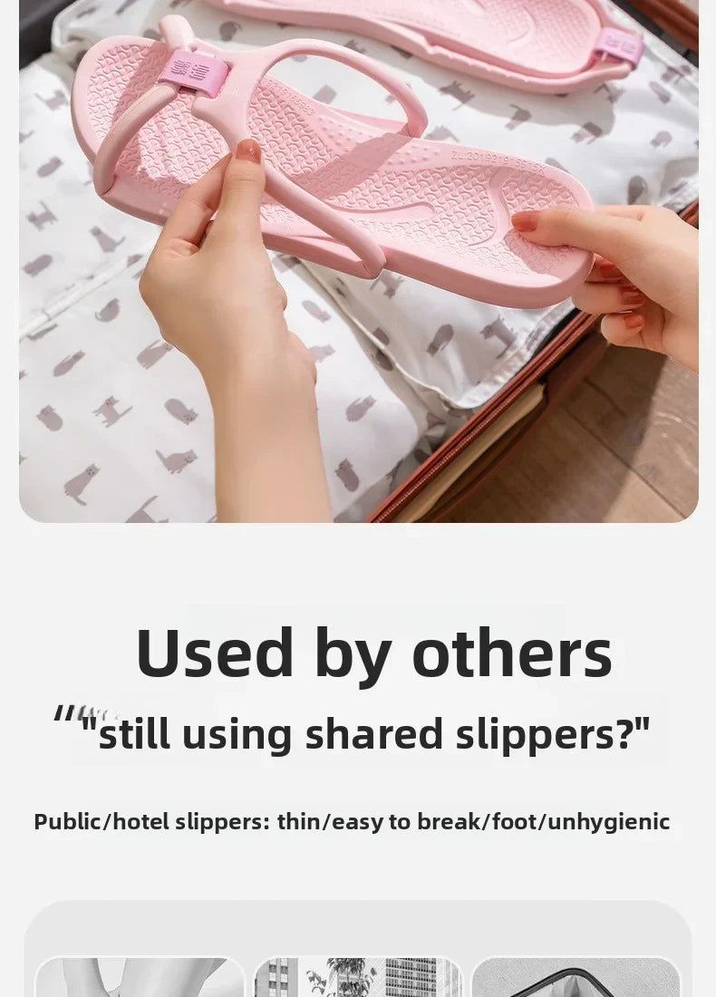 Unisex Foldable Non-Slip EVA Travel Slippers