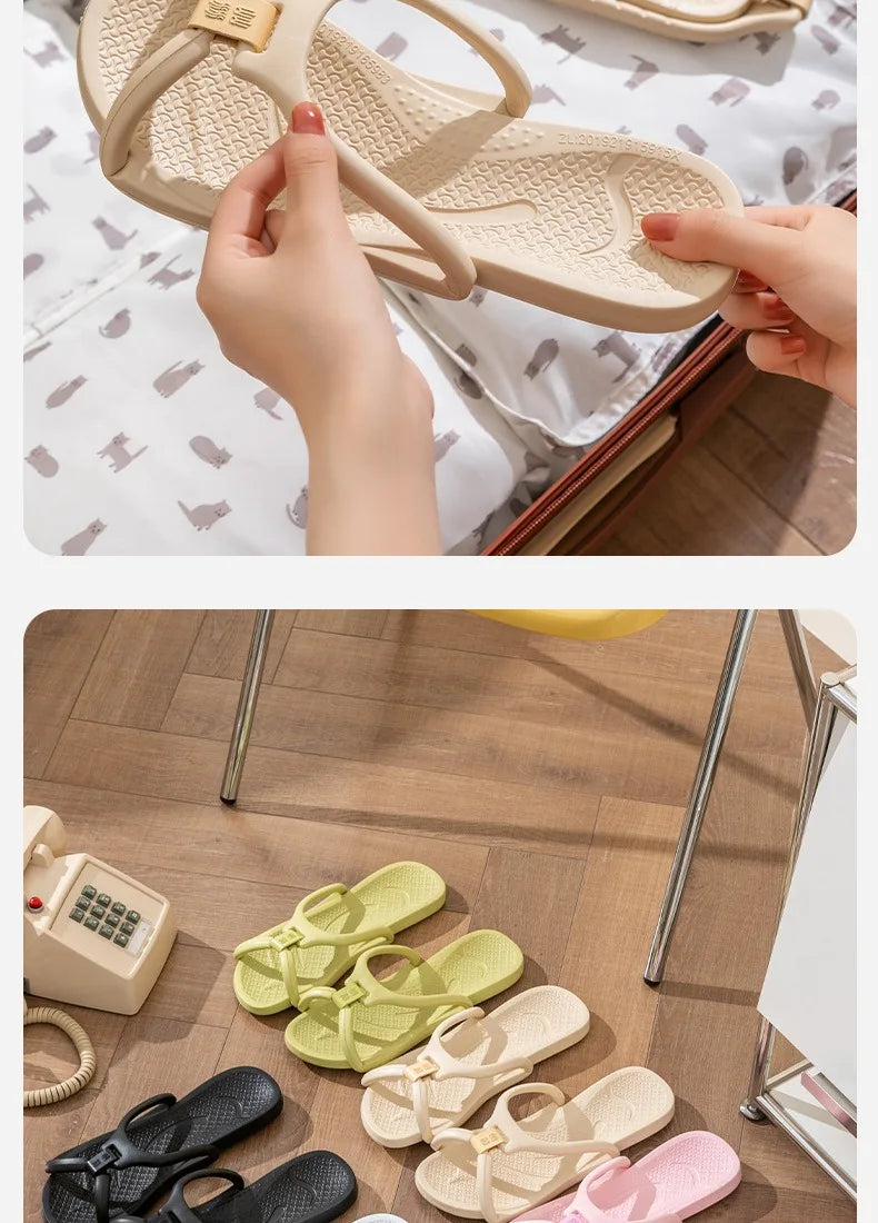 Unisex Foldable Non-Slip EVA Travel Slippers