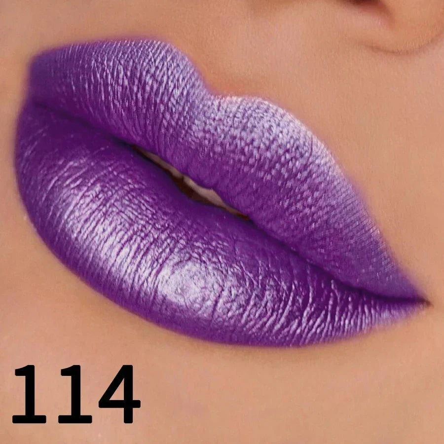 Glitter Lipstick – Sparkling Metallic Lip Color in 19 Shades