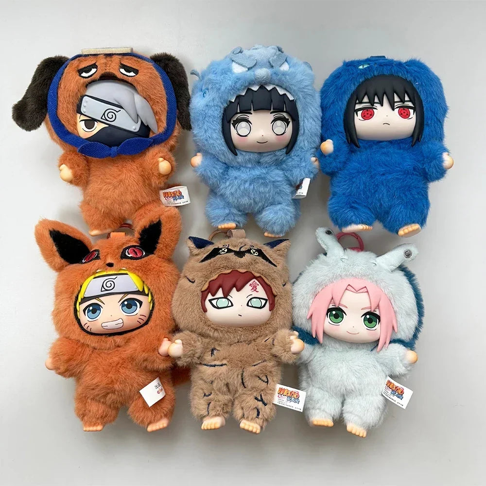 Toptoy Naruto Shippuden Beast Party Series Vinyl Figure Plush-Like Texture Blind Box Chibi Kakashi Sasuke Collectible