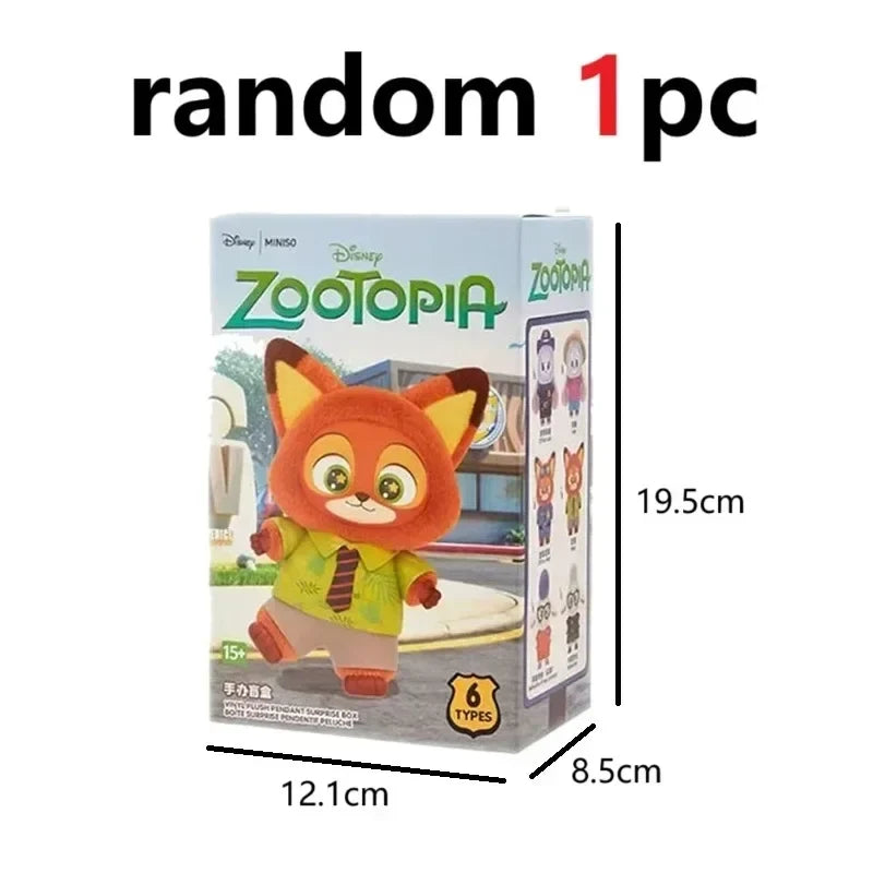 Disney Zootopia Blind Box Nick Judy Vinyl Doll Trendy Surprise Toy Cute Backpack Pendant Children's Birthday Gift