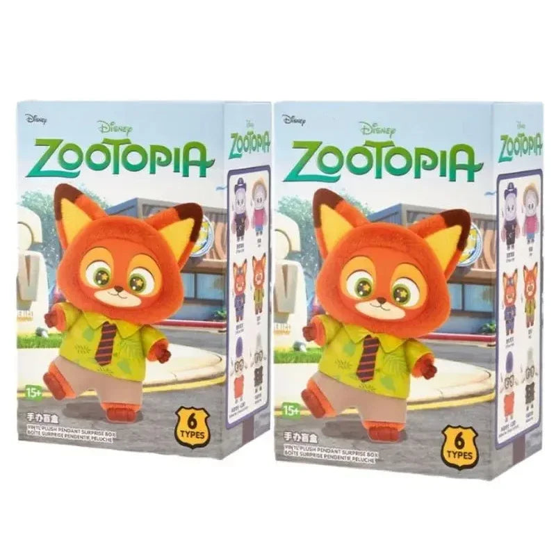 Disney Zootopia Blind Box Nick Judy Vinyl Doll Trendy Surprise Toy Cute Backpack Pendant Children's Birthday Gift