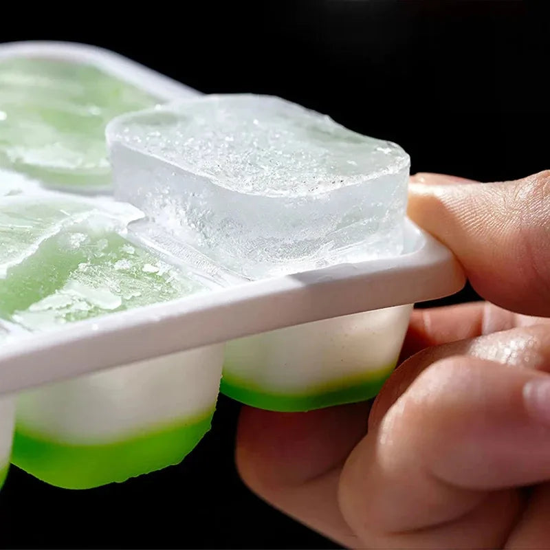 14-Cube Silicone Ice Tray with Lid