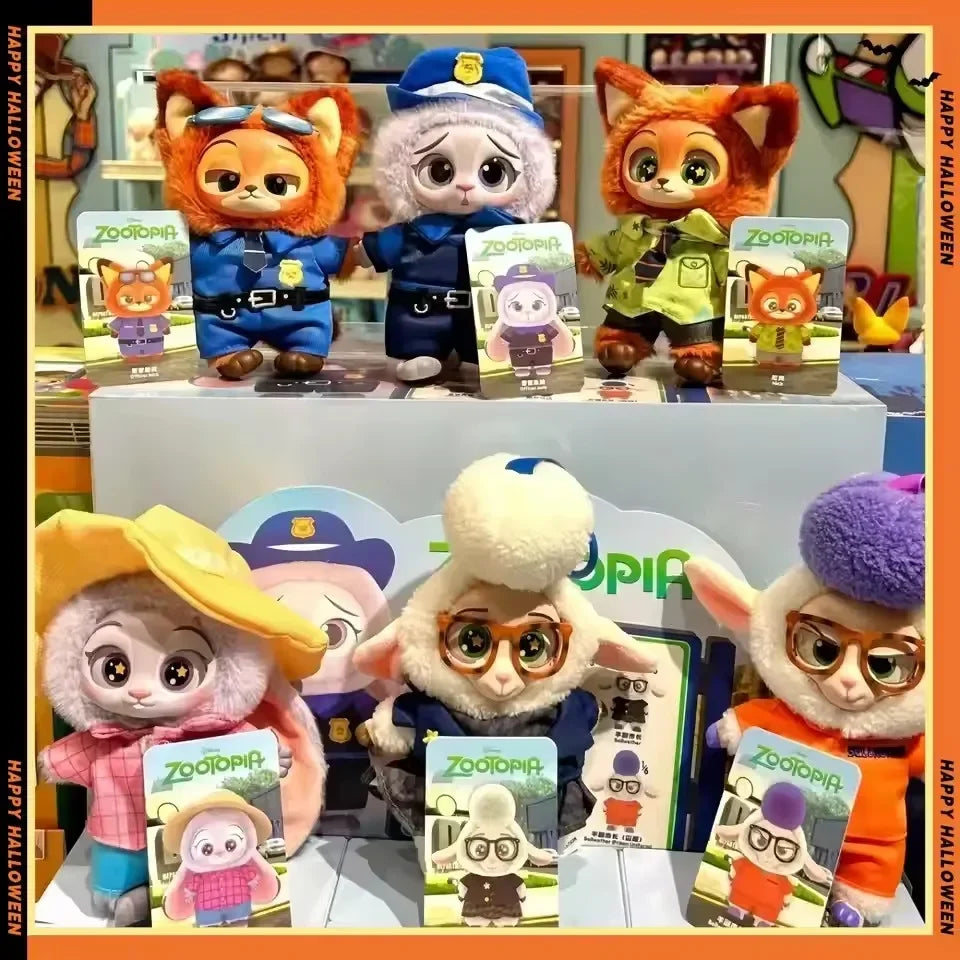 Disney Zootopia Blind Box Nick Judy Vinyl Doll Trendy Surprise Toy Cute Backpack Pendant Children's Birthday Gift