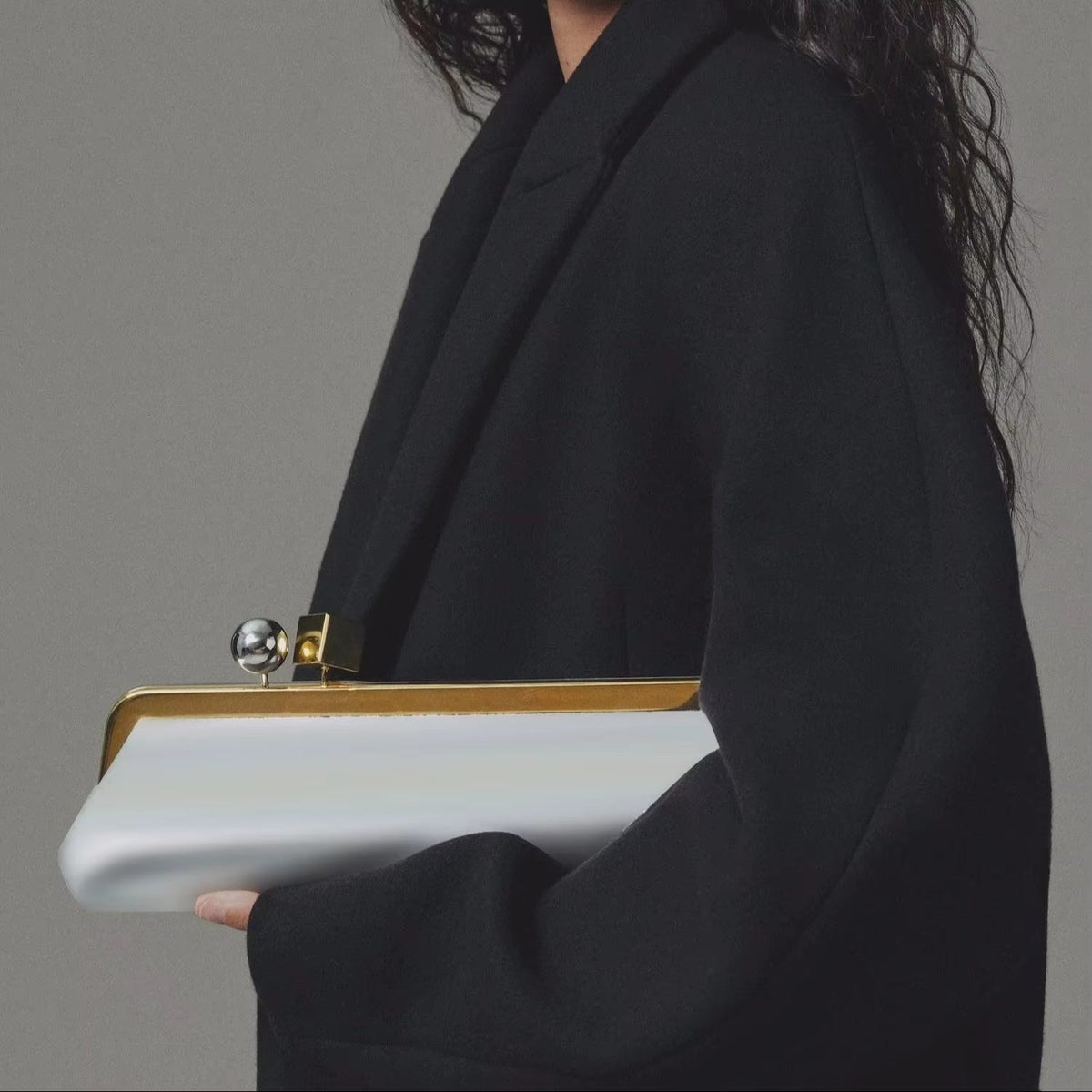 Long Clutch Bag with Removable Shoulder Strap, Women'S Fashionable Baguette Bag, Luxury Designer Clip Handbag Purses for Ladies