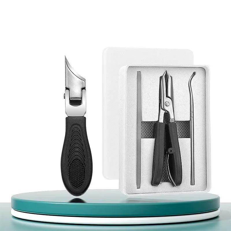 25° Slant Edge Nail Clipper Set Anti-Splash Eagle Beak Oblique Toe Nail Trimmers for Ingrown Toenail Professional Manicure Tools