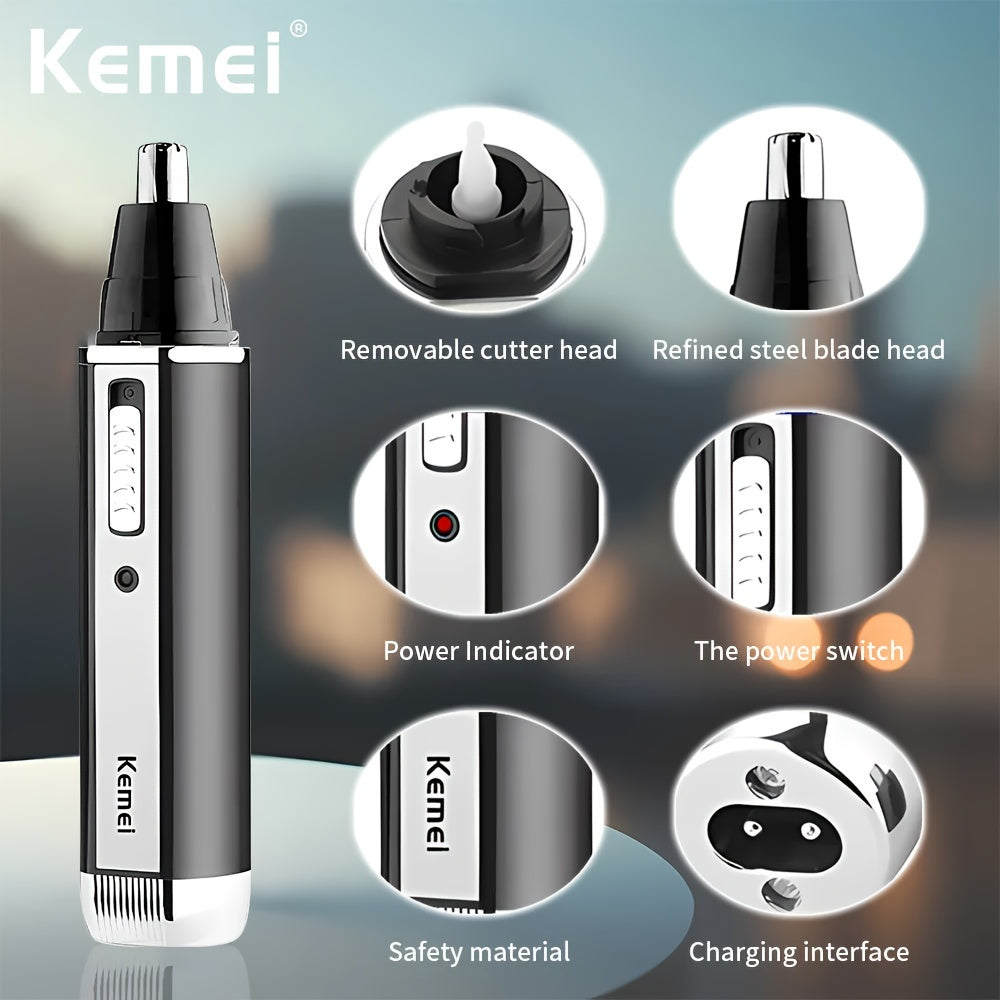 Kemei Rechargeable 4-in-1 Nose, Ear & Hair Trimmer