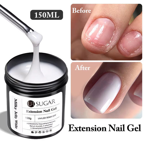 150g UV/LED Hard Nail Extension Builder Gel – Pink/White
