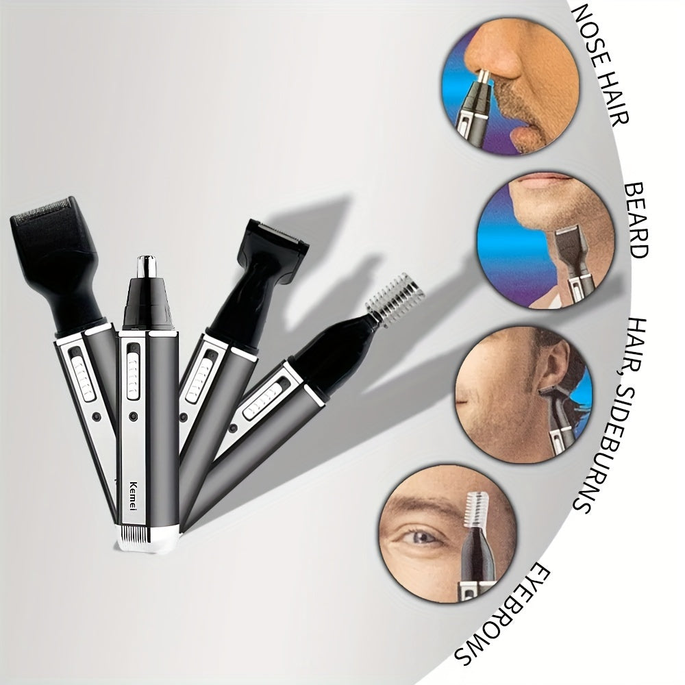 Kemei Rechargeable 4-in-1 Nose, Ear & Hair Trimmer