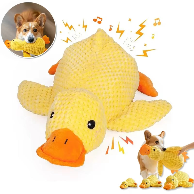 Dog Calming Duck™ – Anxiety Relief Plush Dog Toy with Quacking Sound | 2025 Mellow Ducks Calming Pillow for Indoor Dogs