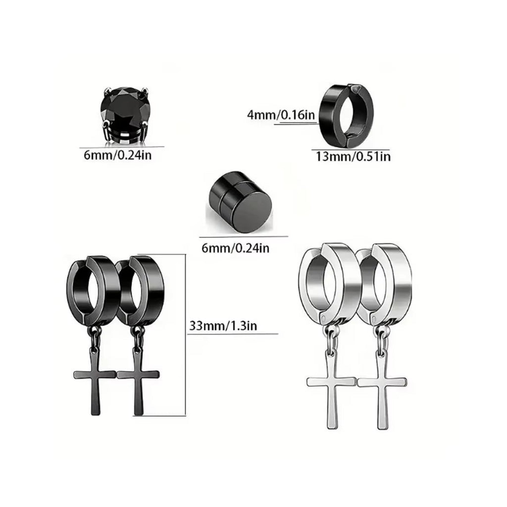 2-Piece Magnetic Clip-On Stud Earrings – Non-Piercing