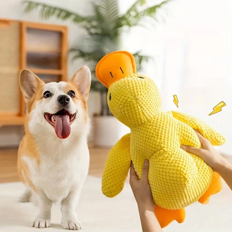 Dog Calming Duck™ – Anxiety Relief Plush Dog Toy with Quacking Sound | 2025 Mellow Ducks Calming Pillow for Indoor Dogs