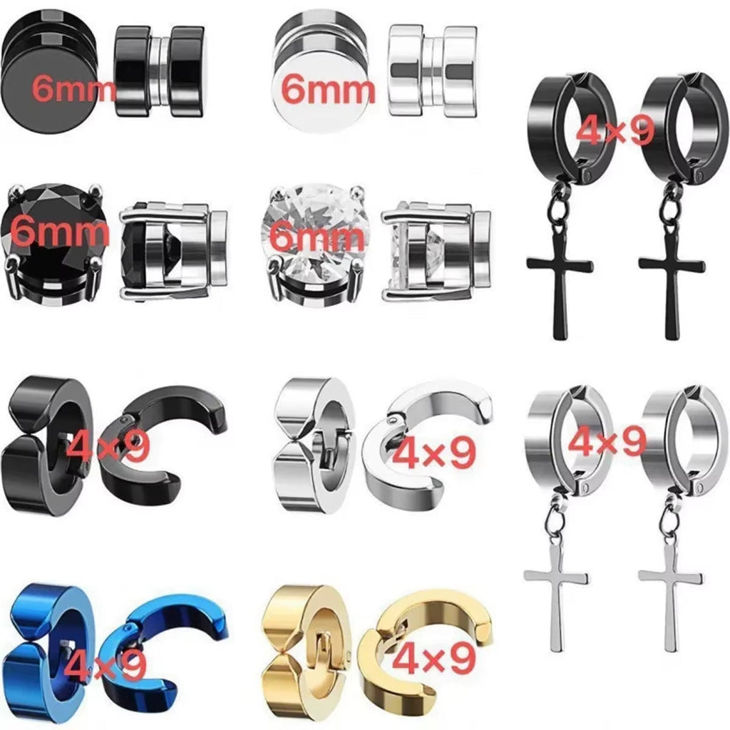 2-Piece Magnetic Clip-On Stud Earrings – Non-Piercing
