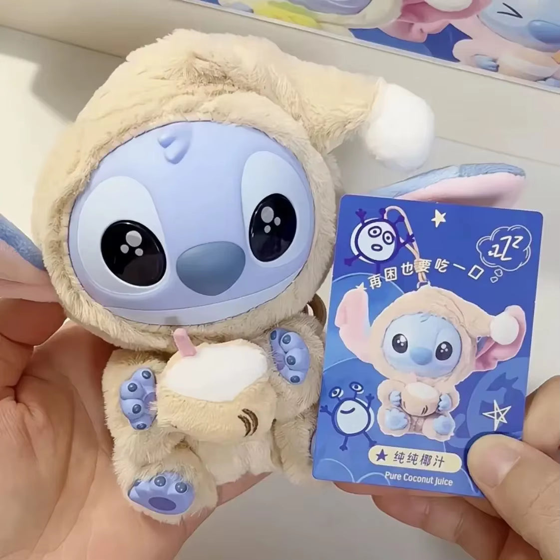 New  Stitch Eat Some Thing before Sleep Series Vinyl Blind Box Bag Pendant Cute Plush Doll Mystery Box Toy Birthday Gifts