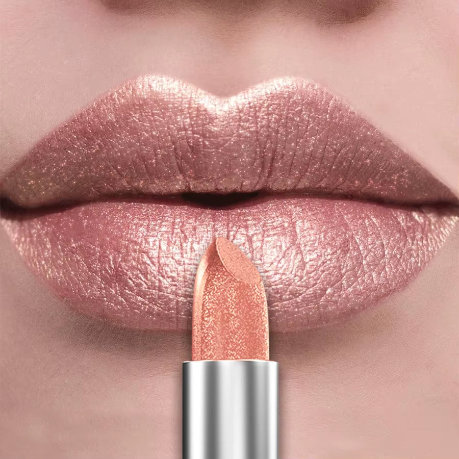 21Colors Bold & Intense Glitter Shiny Metallic Lipstick Pearlescent Lip Tint,Long Lasting Lip Senior Matte Lip Makeup Gifts For