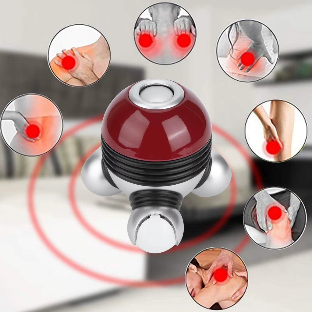 Mini Handheld Vibrating Body Massager with LED Light