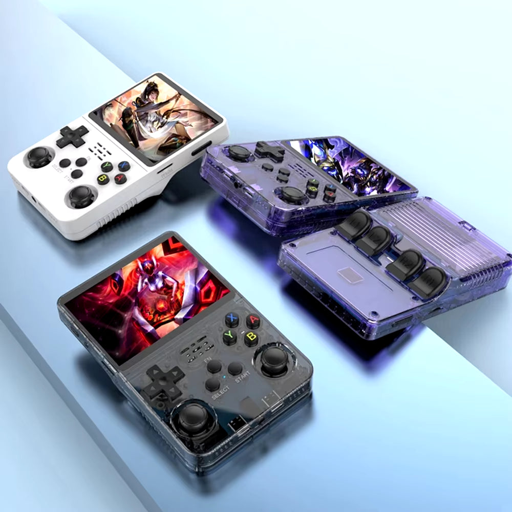 R36S Retro Handheld Video Game Console Linux System 3.5-Inch IPS Screen Portable Handheld Video Player 64GB 15000 Games
